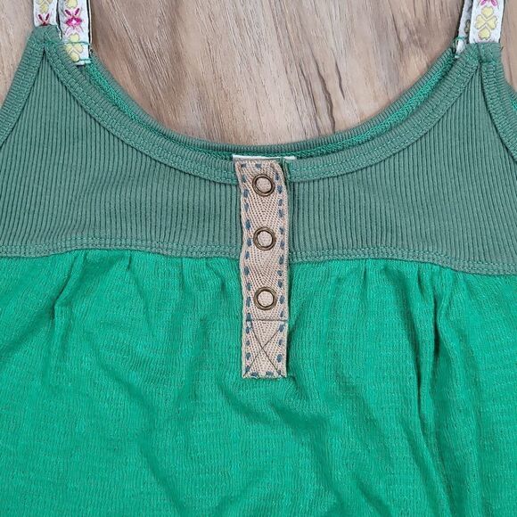 🔹️Free People Green Cinched Sleeveless Top Medium - Picture 4 of 10